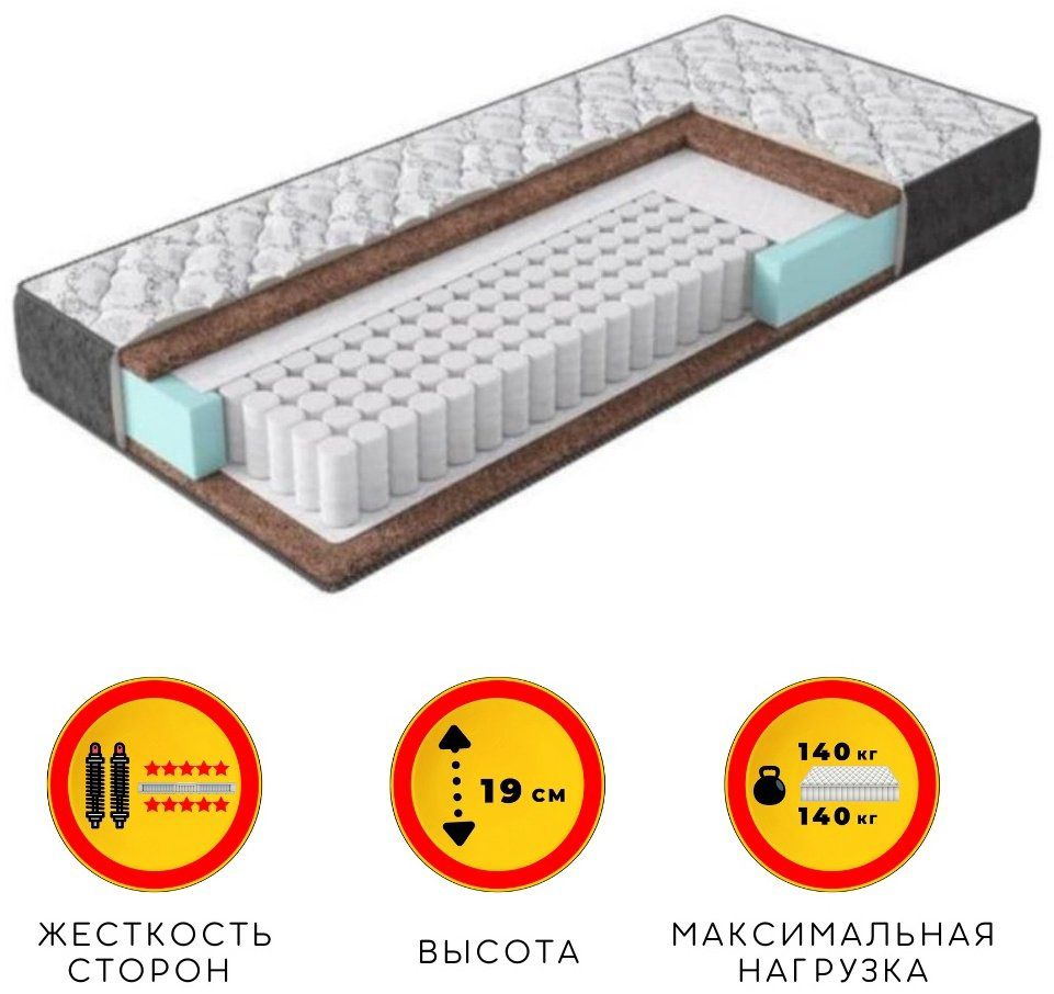 Матрас ALI HOUSE Uani Supi-Lux, 80x190x19 см - ForteMarket Матрас ALI HOUSE Uani Supi-Lux, 80x190x19 см купить,129115