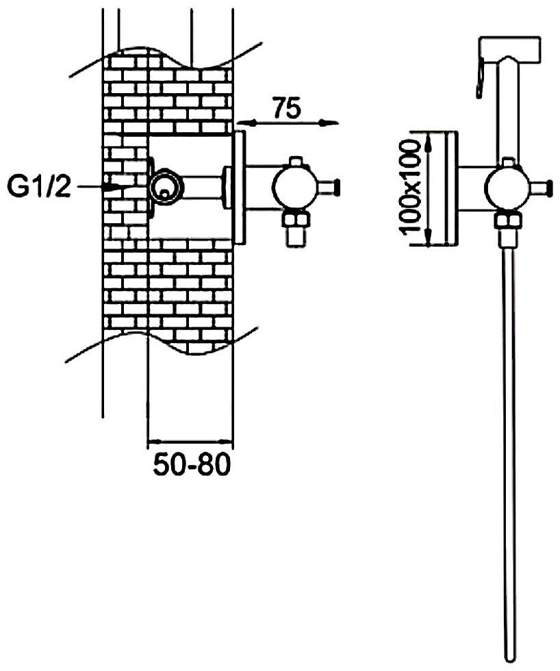 Rose гигиенический душ R915, пластик купить,NaN