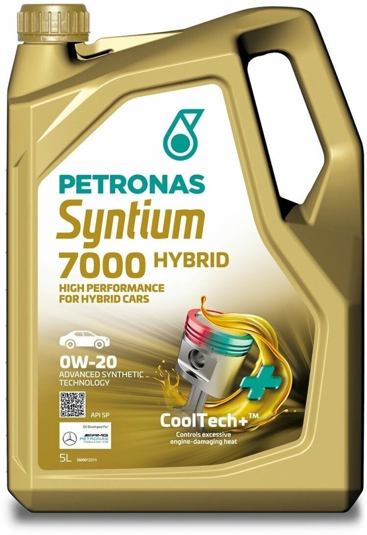 Моторное масло Синтетическое Petronas Syntium 7000 Hybrid 0W-20 5 л
