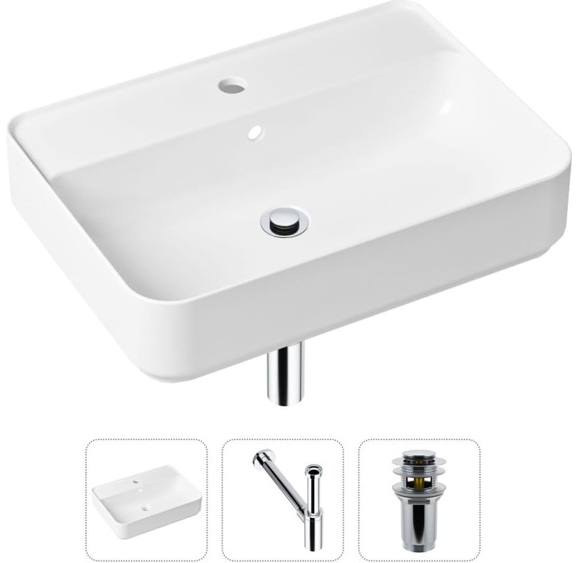 Раковина Lavinia Boho Bathroom Sink 21520329 врезная прямоугольная 43, фарфор купить,NaN