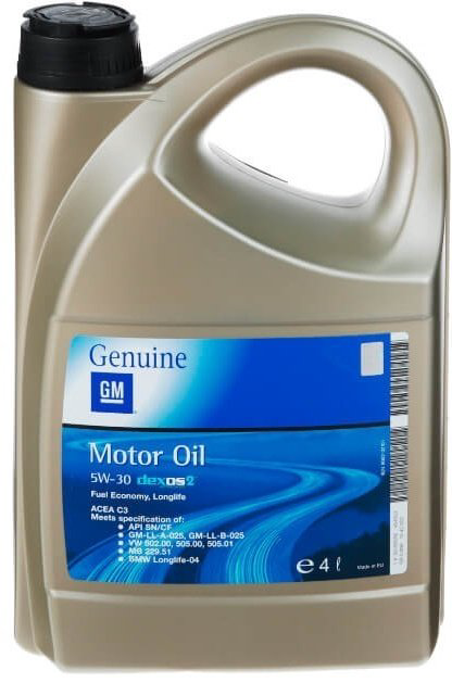 Моторное масло Синтетическое General Motors Dexos 2 5W-30 4 л купить,NaN