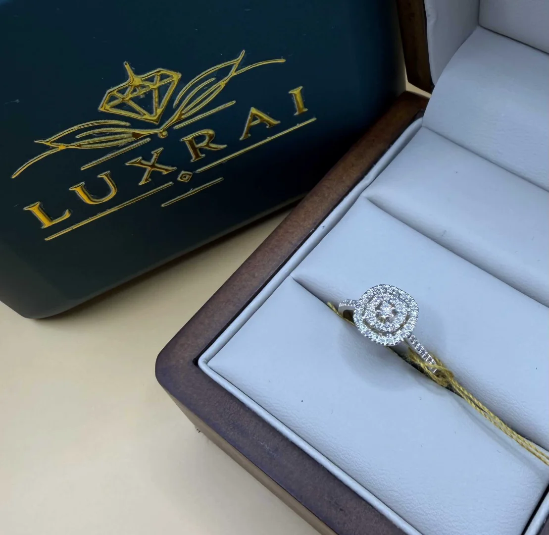 Кольцо Luxrai золото, бриллиант желтое 585 купить,NaN