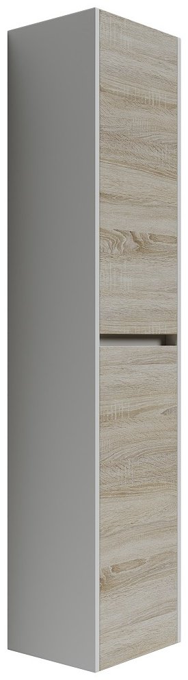 Шкаф-пенал навесной KABINKA.KZ SMART 35x30x160см коричневый/белый купить,NaN