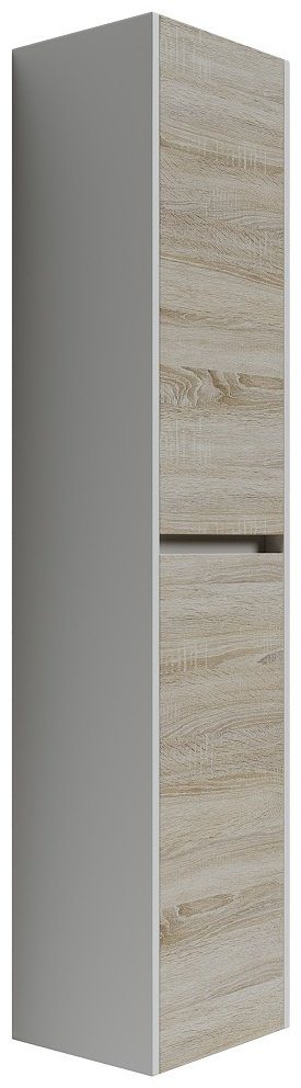 Шкаф-пенал навесной KABINKA.KZ SMART 35x30x160см коричневый/белый купить,NaN