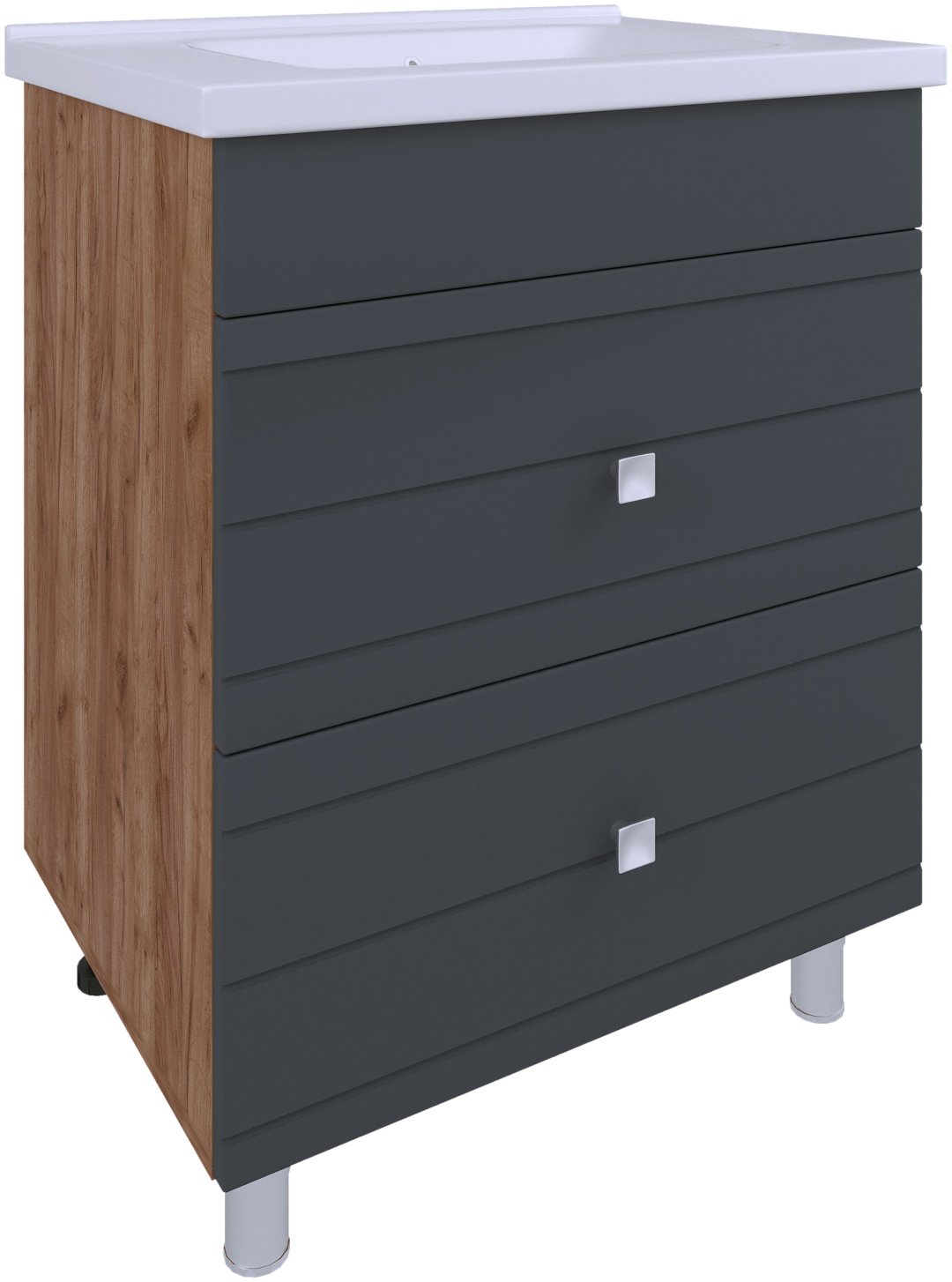 Тумба с раковиной AVK Лира 70x70x45см серо-коричневый купить,NaN
