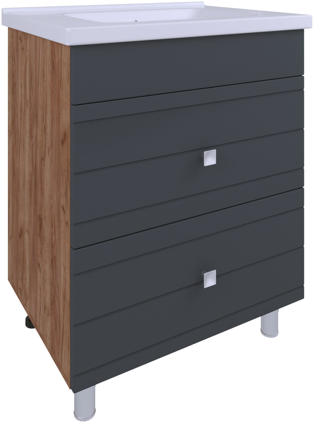 Тумба с раковиной AVK Лира 70x70x45см серо-коричневый купить,NaN