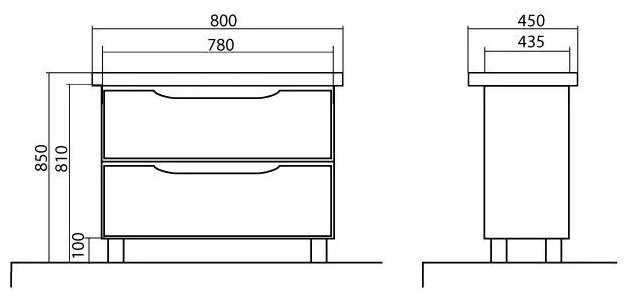 Тумба с раковиной AQUARODOS Венеция 80, 80x85x45см, белый купить,NaN