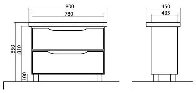 Тумба с раковиной AQUARODOS Венеция 80, 80x85x45см, белый купить,NaN