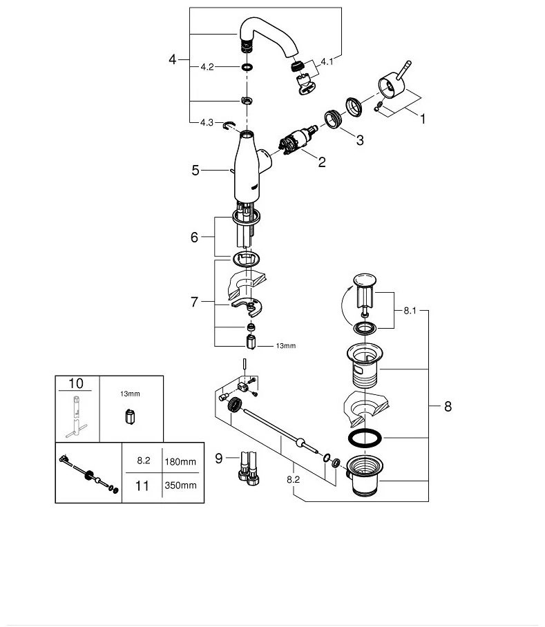 Комплект смесителей Grohe Essence, однозахватный купить,NaN