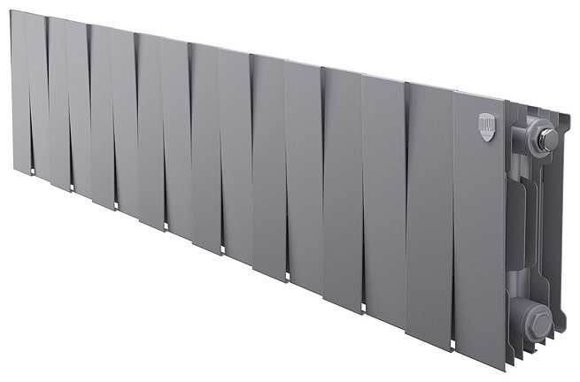 Радиатор Royal Thermo секционный PianoForte 100/200 Silver Satin, кол-во секций: 16