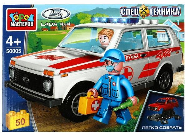 Конструктор ГОРОД МАСТЕРОВ LADA 4x4, деталей 50 шт купить,NaN
