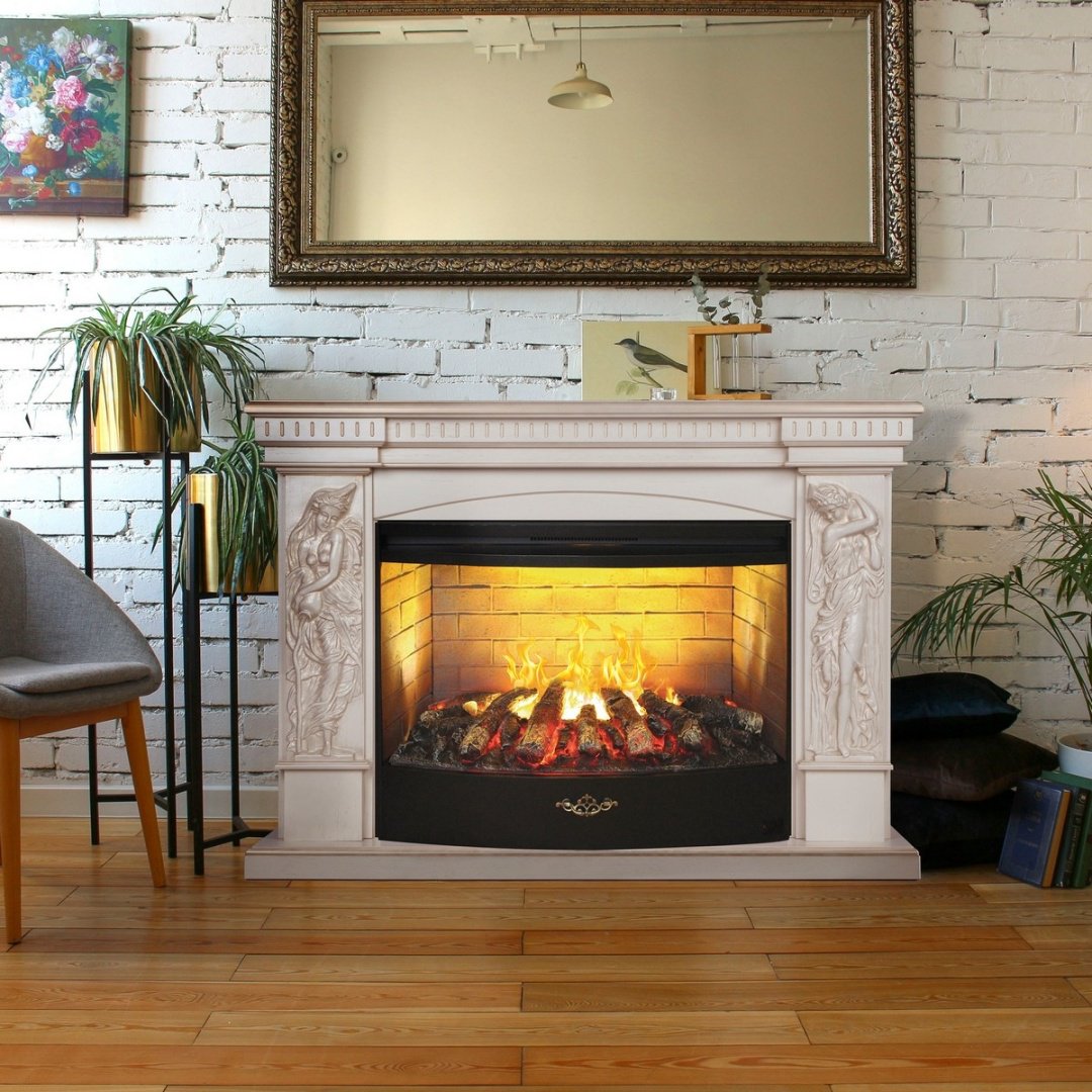 Электрокамин Real Flame напольный Diva 33 WT-619G с очагом 3D Firestar 33