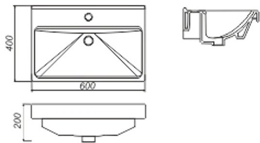 Тумба с раковиной KABINKA.KZ Фортуна FEST 60, 60x50x40 см, белый