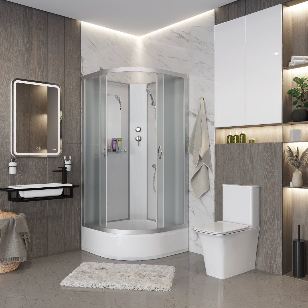 Душевая кабина Niagara NG-3301-14BK (200 см х 90 см), средний поддон купить,NaN