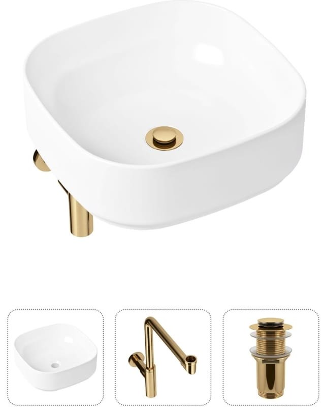 Раковина Lavinia Boho Bathroom Sink 21520265 накладная квадратная 40, санфарфор купить,NaN