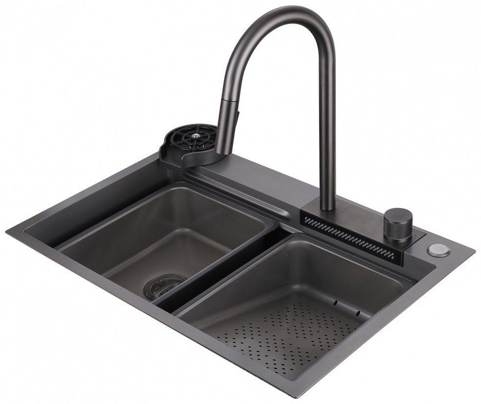 Кухонная мойка Abber Wasser Kreis AF2194NG врезная 68х46х22.5 см, нержавеющая сталь