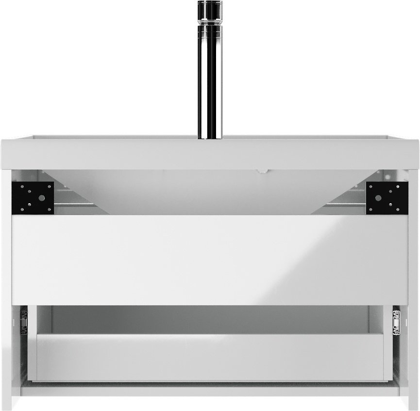 Тумба с раковиной KABINKA.KZ &#34;Bazis 80&#34; Ева с одним ящиком В1, 79.2x40x45.5 см, белый