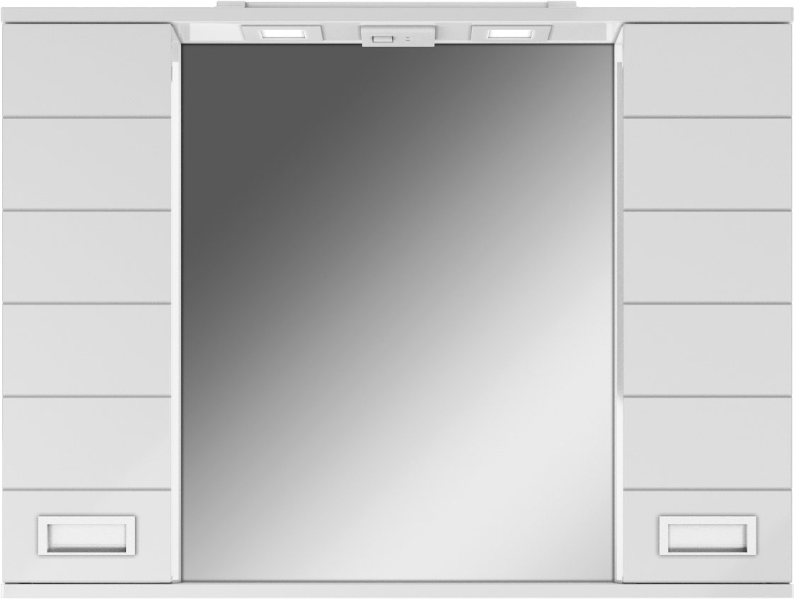 Шкаф зеркальный навесной KABINKA.KZ Cube 90, 90.4x14.8x68.8 см, белый