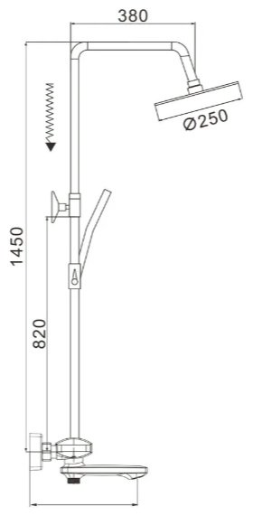 Rose душевой набор (гарнитур) R3936T купить,NaN