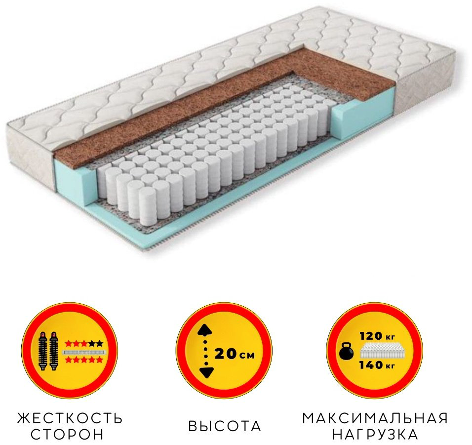 Матрас ALI HOUSE Uani Mila-Lux, 140x180x20 см купить,112599