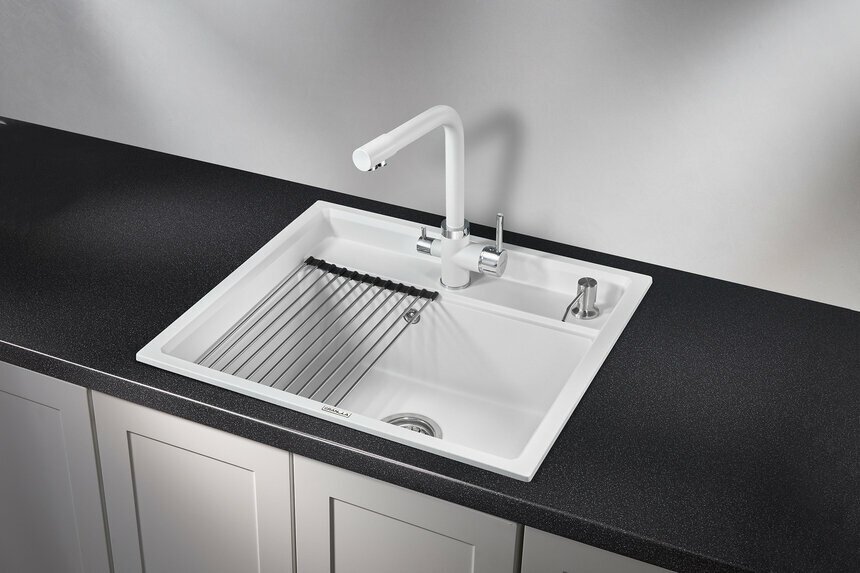 Кухонная мойка GRANULA KS-6003 врезная 60х51х22.5 см, кварцевый песок купить,NaN