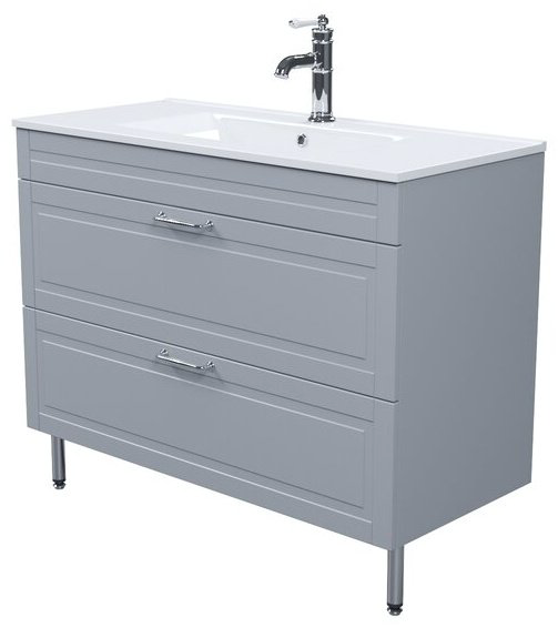 Тумба с раковиной IDDIS Oxford OXF10L1i95K 0131000i28 100x66x45.5см серый купить,NaN