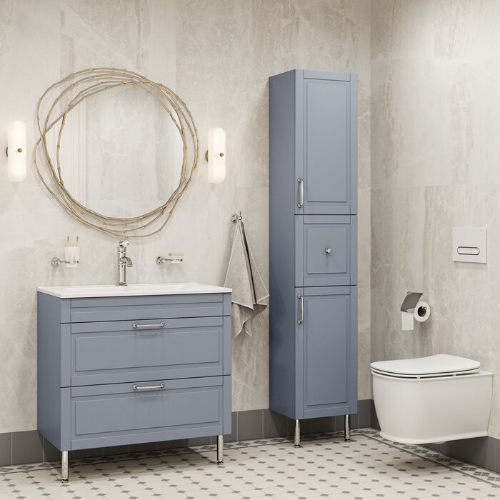 Тумба с раковиной IDDIS Oxford OXF10L1i95K 0131000i28 100x66x45.5см серый купить,NaN