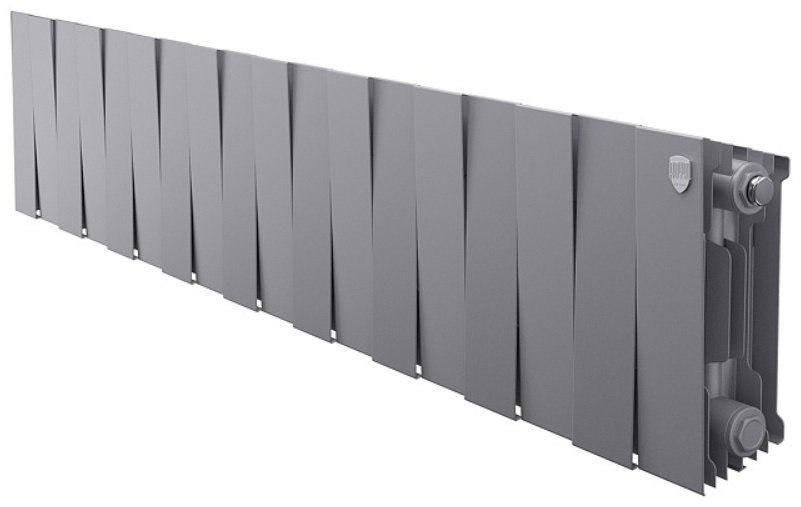 Радиатор Royal Thermo секционный PianoForte 200/Silver Satin биметаллический, кол-во секций: 18