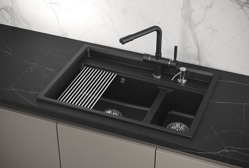 Кухонная мойка GRANULA KS-7302 врезная 73х51х22.5 см, кварцевый песок купить,NaN