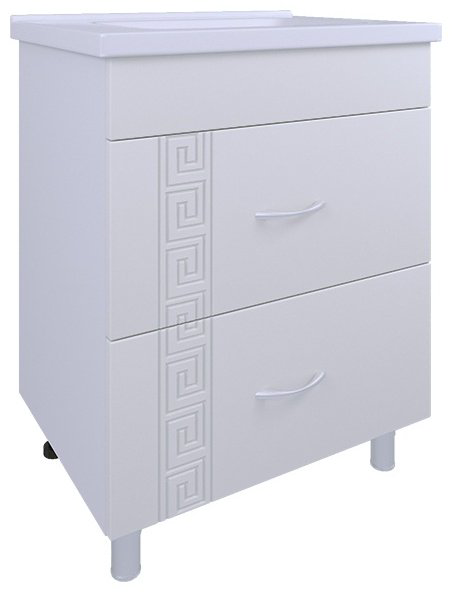 Тумба с раковиной AVK, 2 Ящика, Афина, 80x70x45 см, белый купить,NaN