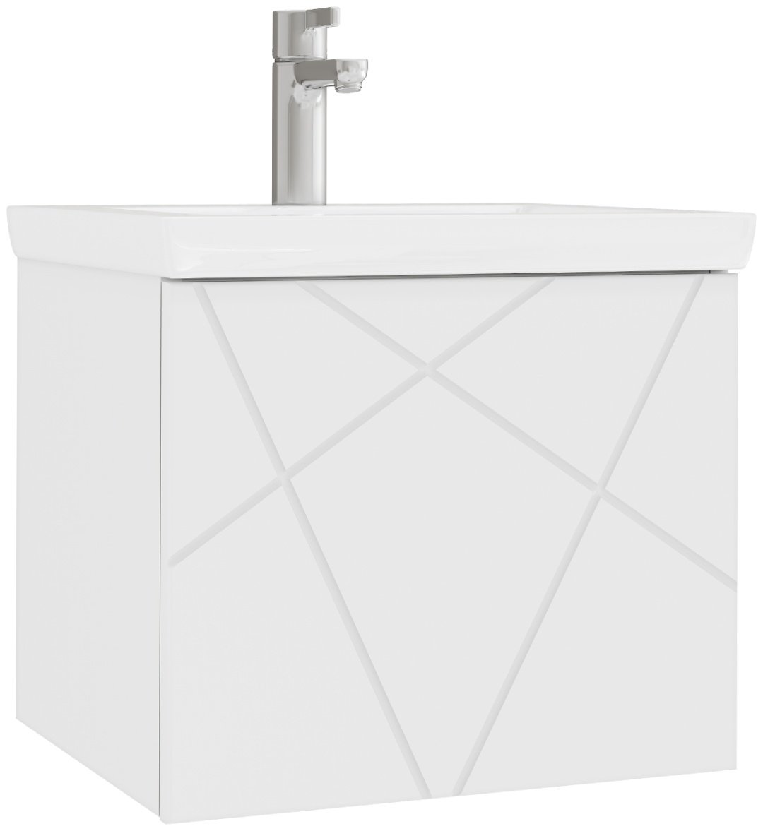Тумба с раковиной Kabinka.kz Geometry 500 46x39.5x39см белый купить,NaN