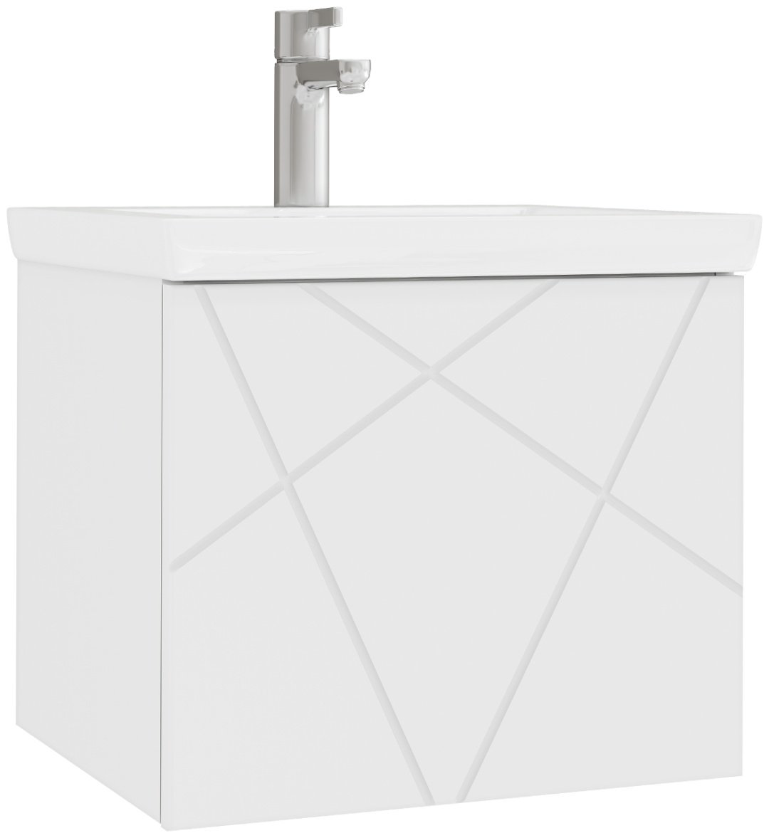 Тумба с раковиной Kabinka.kz Geometry 500 46x39.5x39см белый купить,NaN