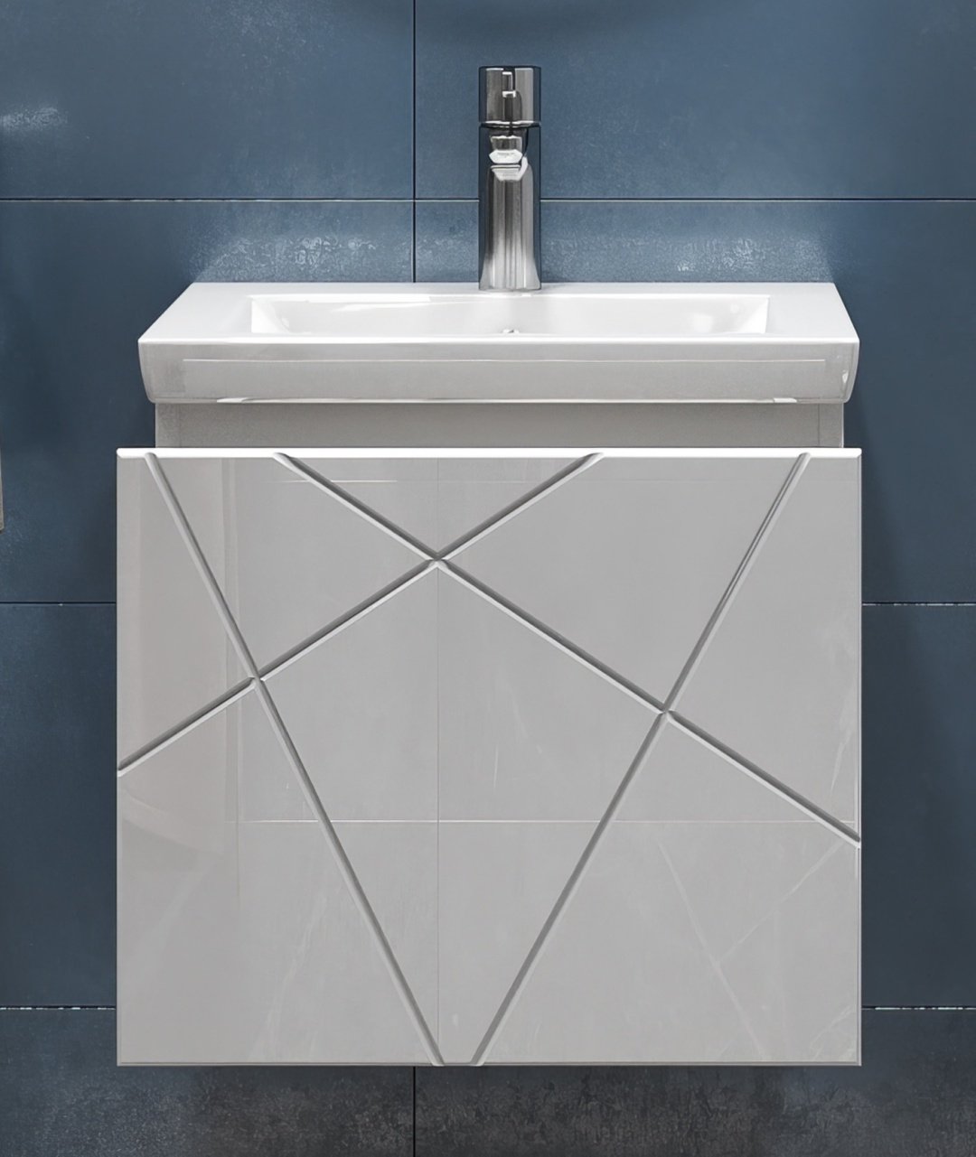 Тумба с раковиной Kabinka.kz Geometry 500 46x39.5x39см белый купить,NaN