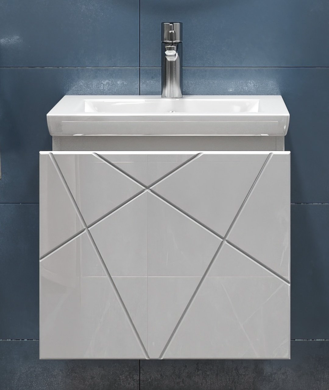 Тумба с раковиной Kabinka.kz Geometry 500 46x39.5x39см белый купить,NaN
