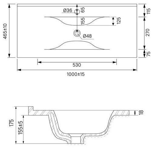 Тумба с раковиной IDDIS Oxford OXF10L1i95K 0131000i28 100x66x45.5см серый купить,NaN