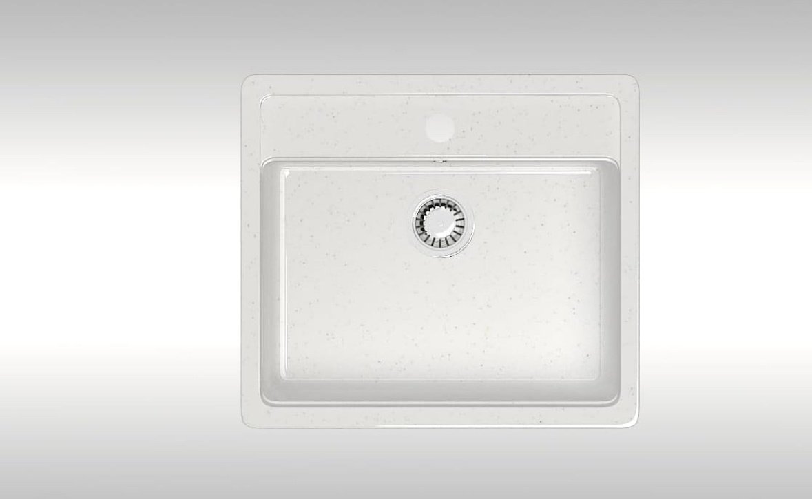 Кухонная мойка Marrbaxx L9/G31 врезная 50х57х20 см, искусственный камень, тон белый