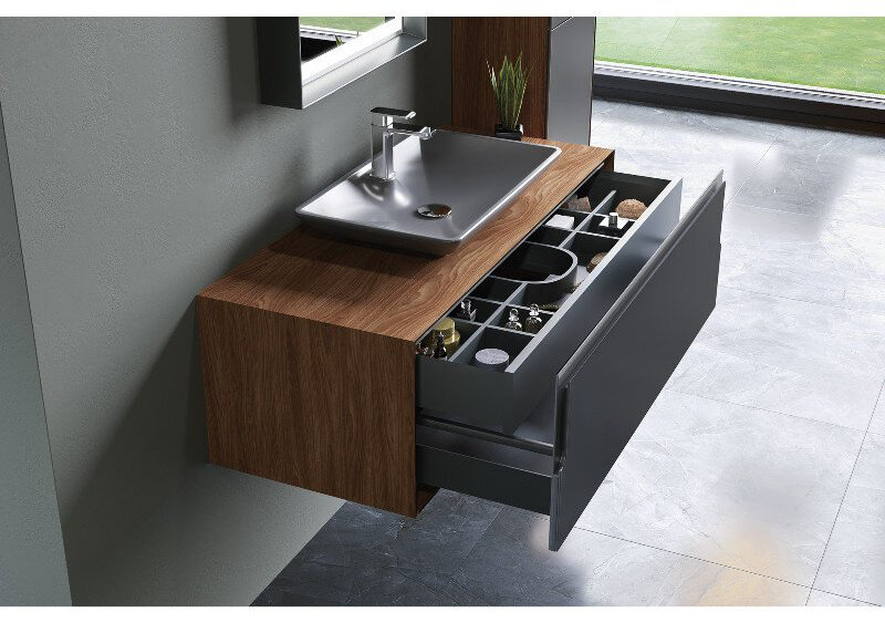 Тумба с раковиной Craft 80 5003987 80x40x50см серо-коричневый купить,NaN