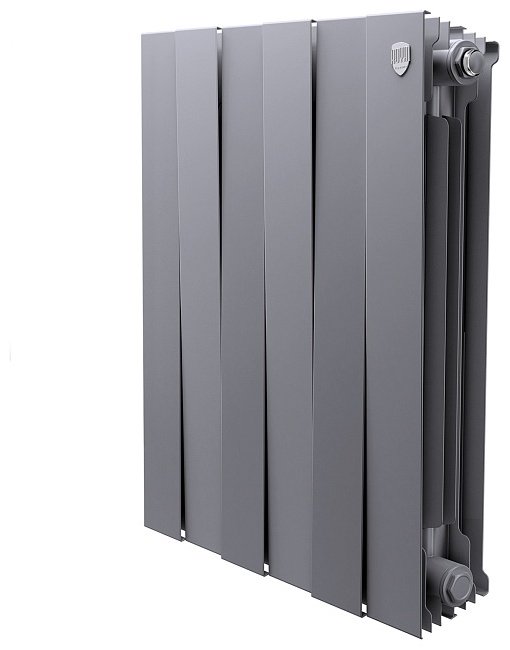 Радиатор Royal Thermo секционный PianoForte 500 Silver Satin биметаллический, кол-во секций: 6