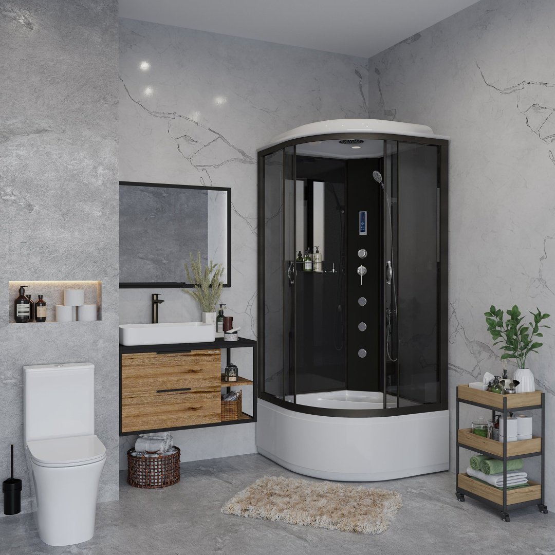 Душевая кабина Niagara NG-6508-14F (215х90 см), высокий поддон купить,NaN