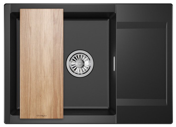 Кухонная мойка GRANULA ESTETICA ES-7003 накладная 70х50х22 см, кварцевый песок, тон турмалин