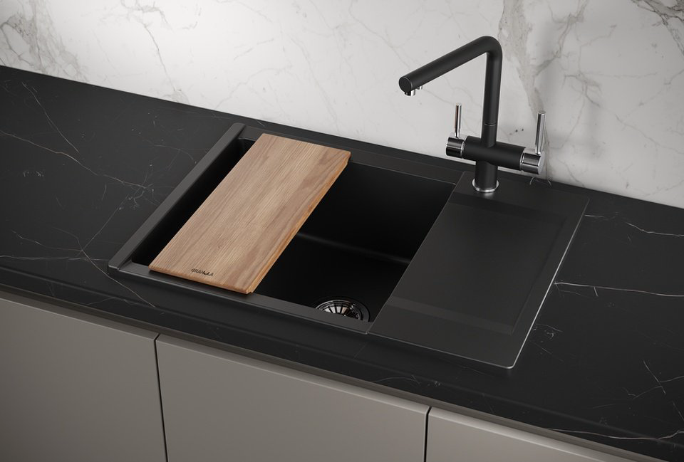 Кухонная мойка GRANULA ESTETICA ES-7003 накладная 70х50х22 см, кварцевый песок, тон турмалин купить,282082