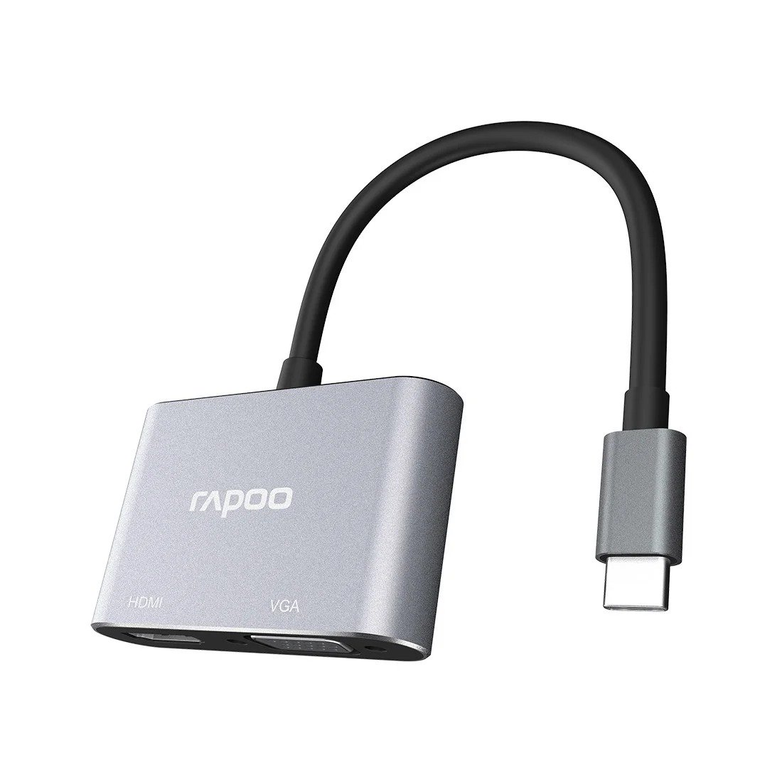 Переходник Rapoo USB Type C- HDMI VGA XD10V серый купить,NaN