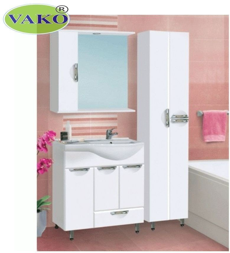Шкаф-пенал ВАКО Ника 540 13899 54x30x180см белый купить,NaN