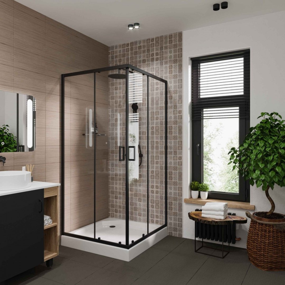 Душевое ограждение Niagara двухстенное NG-6881-08 BL, 1000х1950 мм купить,NaN