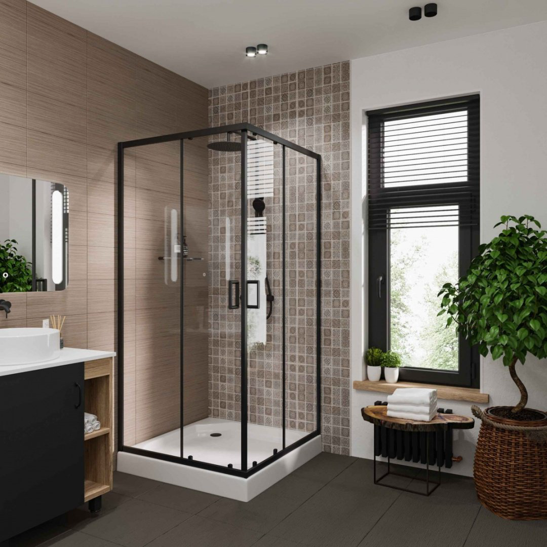 Душевое ограждение Niagara двухстенное NG-6881-08 BL, 1000х1950 мм купить,NaN