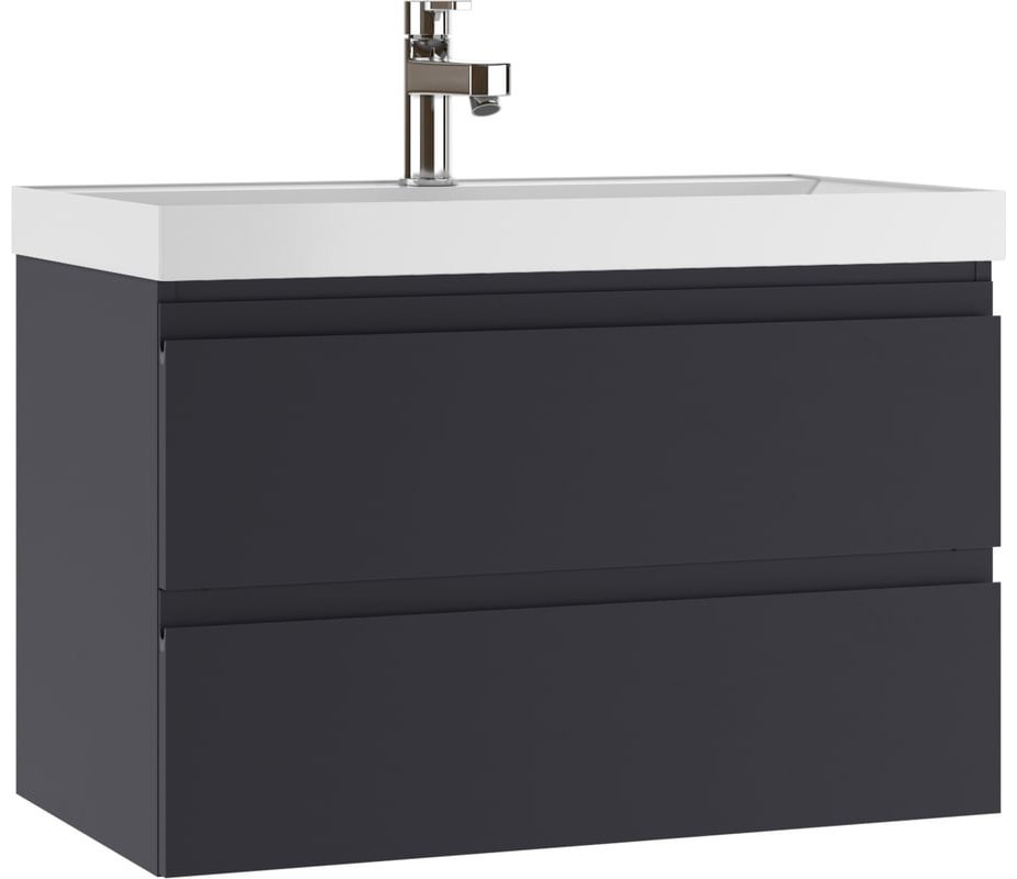 Комплект для ванной KABINKA.KZ Байтерек (тумба под раковину, зеркало, раковина) графит