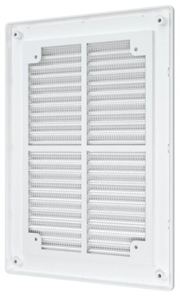Решетка вентиляционная Эра 253х183х13.8 мм, пластик