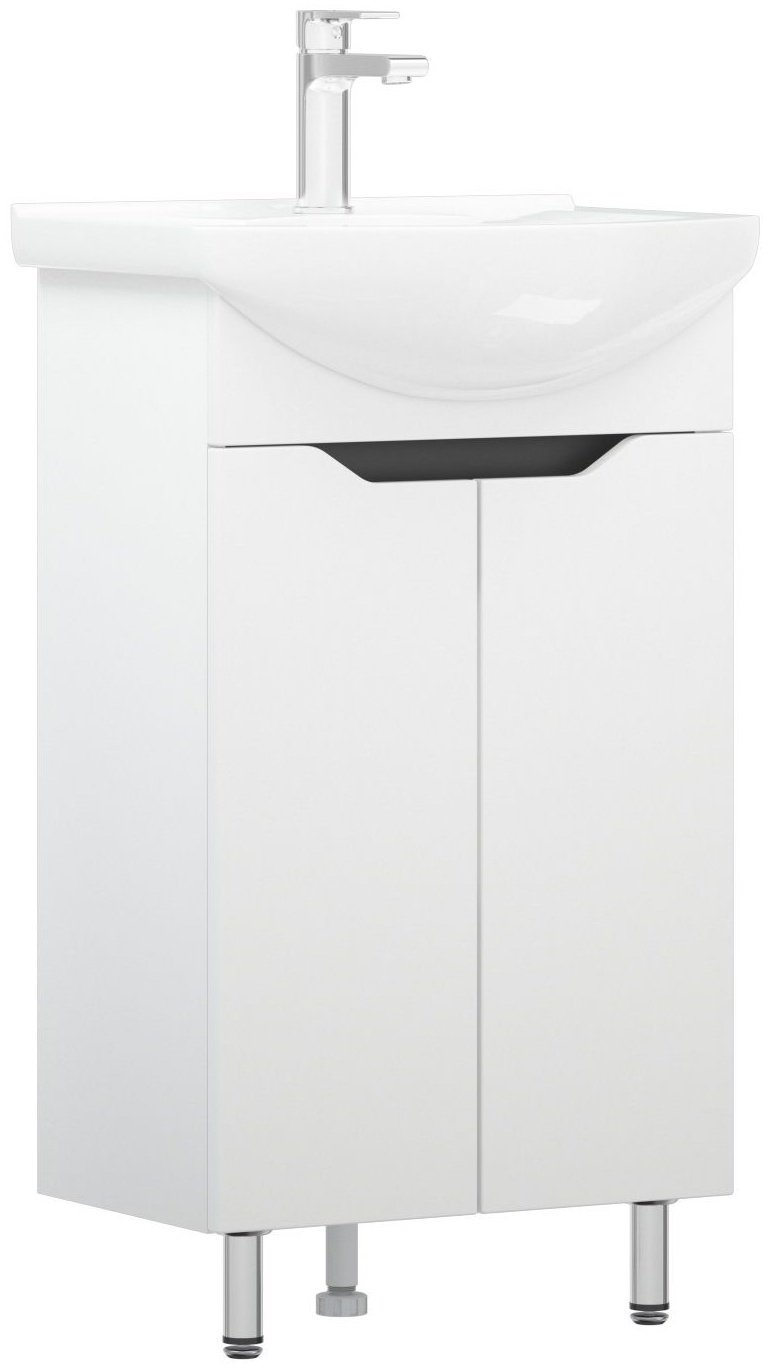 Тумба с раковиной Грейп 50, 45.6x82x28.8 см, белый