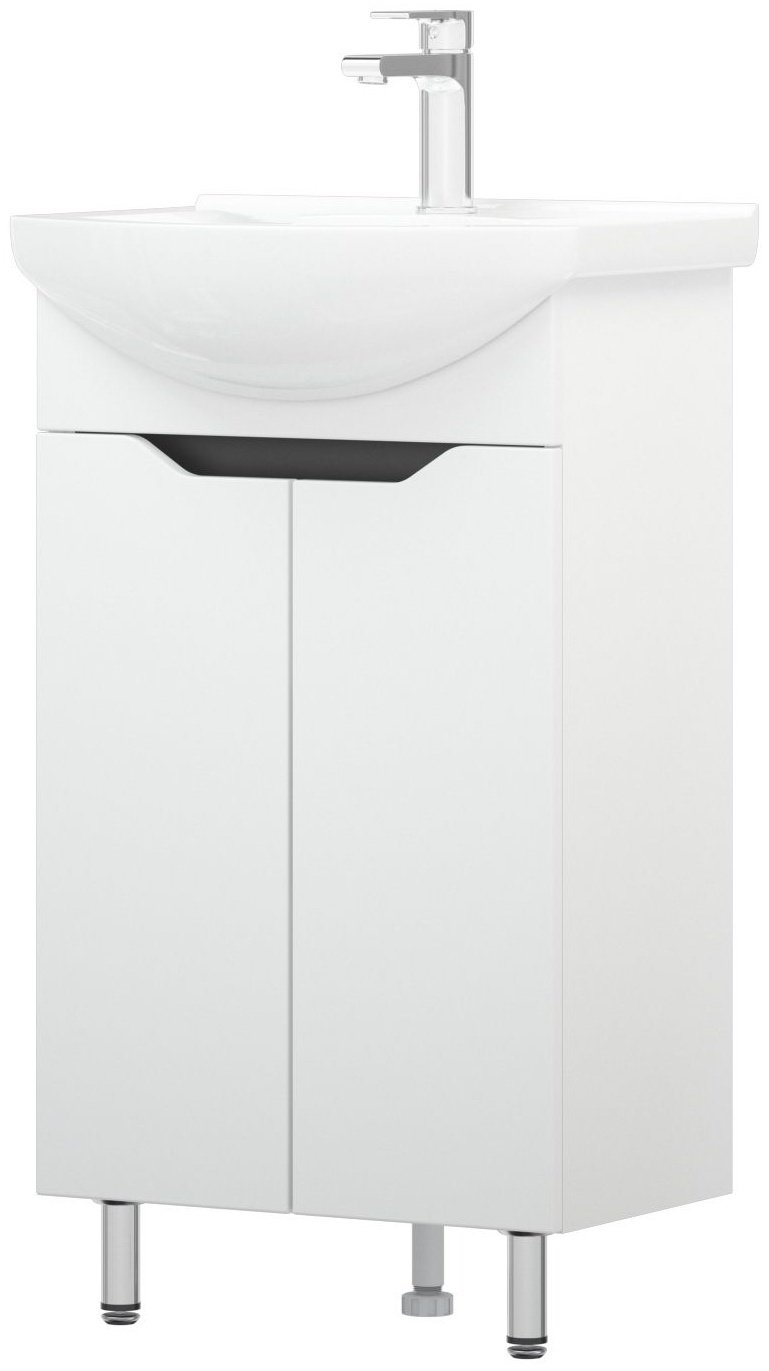Тумба с раковиной Грейп 50, 45.6x82x28.8 см, белый