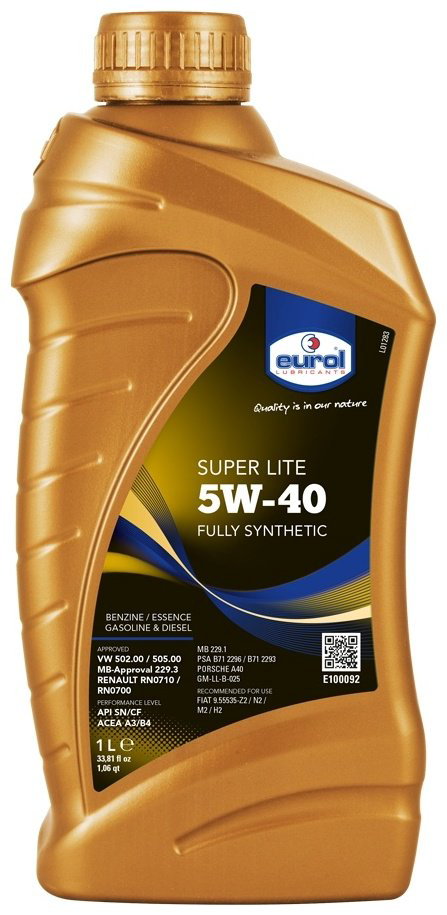 Моторное масло Синтетическое EUROL Super 5W-40 1 л купить,NaN